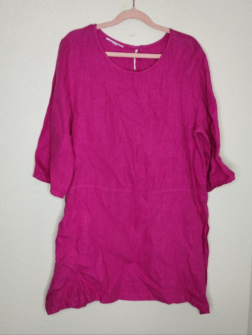 Bryn Walker Hot Pink Linen Tunic Top Women's Size Small